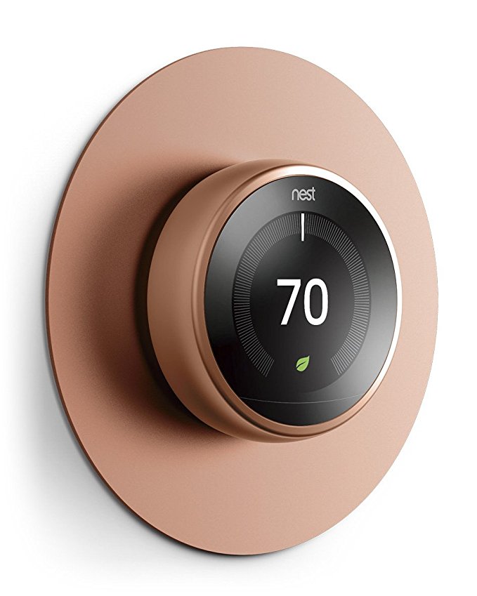 elago Wall Plate Cover for Nest Learning Thermostat [Bronze] - [Fingerprint Resistant Coating][Durable Aluminum][Easy Installation] - for 1st, 2nd, 3rd generation, and Nest Thermostat E