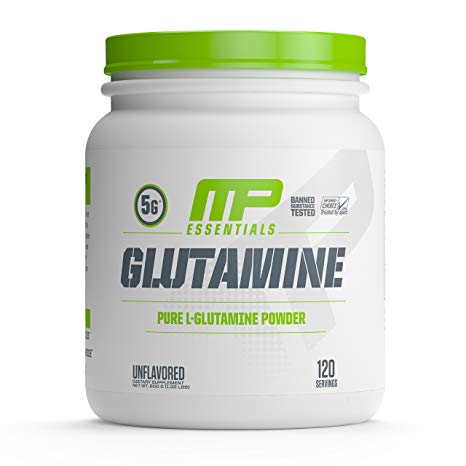 MP Essentials 100% Pure Glutamine Powder, Muscle Growth and Recovery, L-Glutamine Powder, Promotes Recovery after Intense Exercise, Helps Repair Muscles, MusclePharm, 300 g, 120 Servings