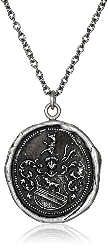 Pyrrha Talisman Men's Sterling Silver Heart Of The Wolf Pendant Necklace, 22"