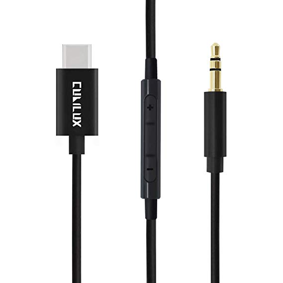 USB C to 3.5mm Replacement Headphone Cord with in-Line MIC, Volume Control & Hi-Res DAC, Type C Extension Talking Auxiliary Audio Cable for Sony WH-CH700 WH-1000XM2 WH-1000XM3, Beoplay H9i H8i H7