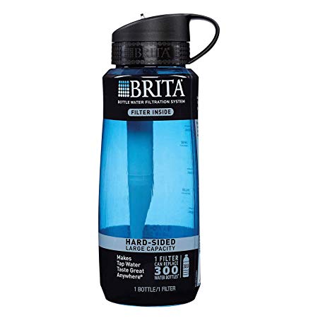 Brita Blue Hard Sided Filter Water Bottle - 34 Fl.Oz