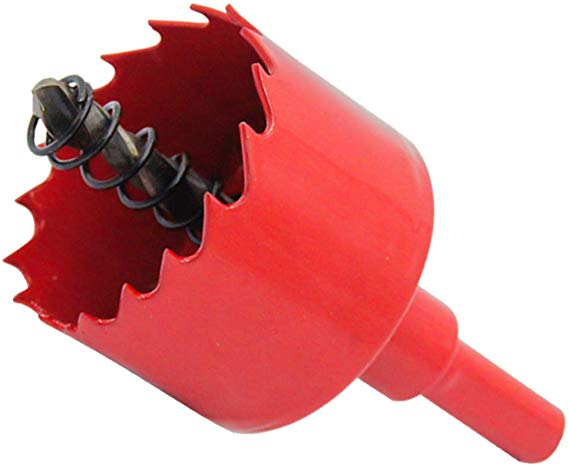 Bi-Metal Hole Saw Drill Bit HSS Hole Cutter with Arbor for Wood and Metal 1-2/3’’(42mm)