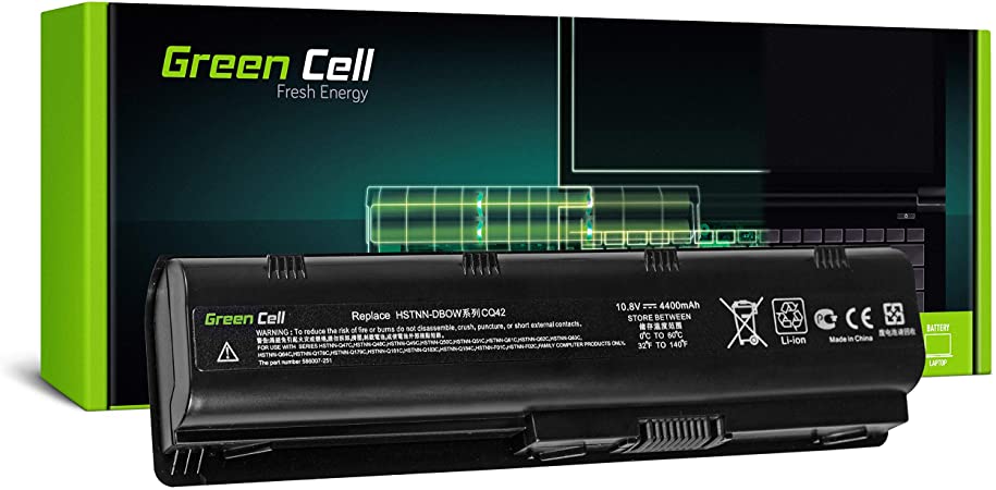 Green Cell® Standard Series MU06 MU09 593553-001 593554-001 593562-001 HSTNN-LB0W HSTNN-UB0W Battery for HP Laptop (6 Cells 4400mAh 10.8V Black)