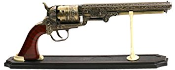 BladesUSA SMB-110 Decorative Western Revolver with Display Stand, 13-Inch Overall