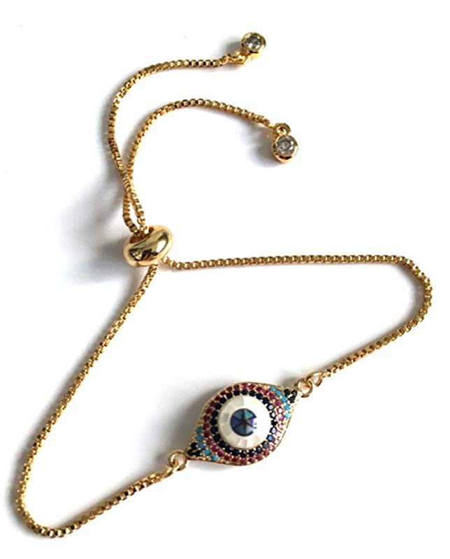 Evil Eye Adjustable Bracelet for Women Lucky Charms Jewelry