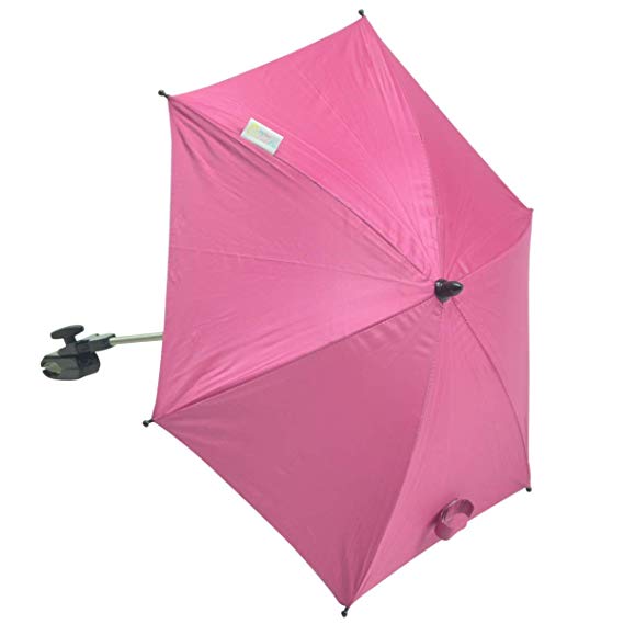 FYLO Universal Baby Parasol Umbrella Sun Canopy Shade Maker for Pushachair Pram Buggy - Hot Pink