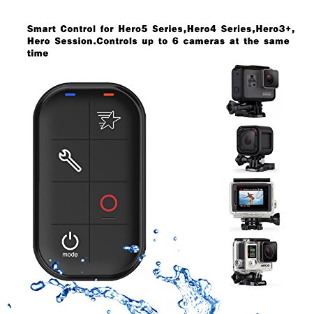 COOSA WiFi Waterproof Smart Remote Control for GoPro Hero5 Session, Hero4 Silver, Hero4 Black, Hero3 , Hero Session (Black)