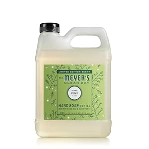 MRS. MEYER'S CLEAN DAY Liquid Hand Soap Refill, Iowa Pine Scent, 33 Ounce Bottle