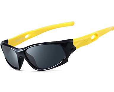 ATTCL Kids Hot TR90 Polarized Sunglasses Wayfarer Style For Boys Girls Child Age 3-10