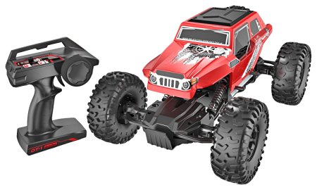 danchee Trail Hunter 1/12 Scale Remote Control Rock Crawler Off Road Truck Toy, Red