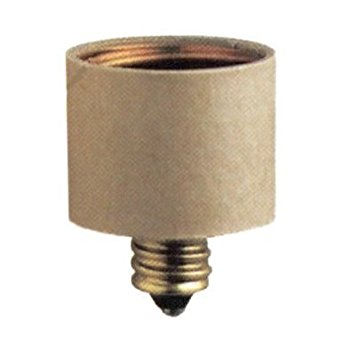 Candelabra Screw (E12) to Medium Screw (E26) Enlarger Light Bulb Socket Adapter