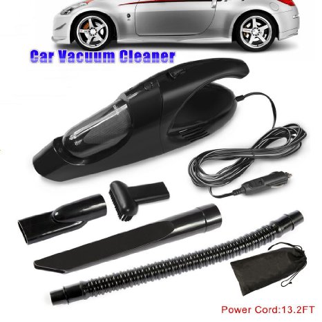 Car Vacuum Cleaner,WietusTM 12V,80W,Suction 3KPA,Compact Automotive Vacuum Handheld Vacuum Cleaner,Can Vacuum Water and Garbage,13.2FT(4M) Cord,Put 4 Vacuum Mouthes to Vacuum the Hair and Wool Fabric