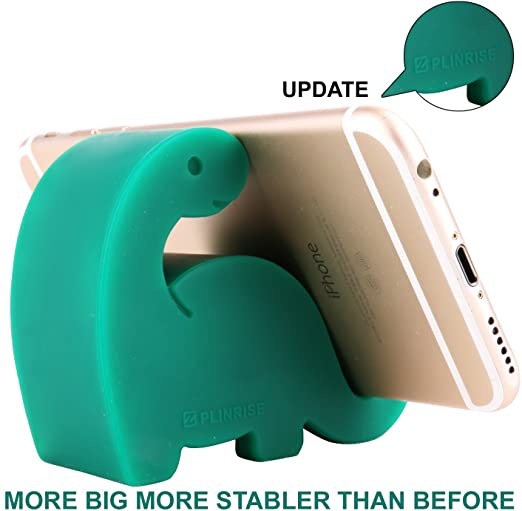 Plinrise Animal Desk Phone Stand, Update Dinosaur Silicone Office Phone Holder, Creative Phone Tablet Stand Mounts, Size:1.3" X 3.1" X 2.8" (Dark Green)