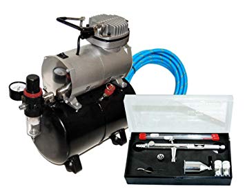 MASTER Airbrush SB88 Pro Set with TC-20 T Air Compressor with Tank (Packaging may vary)