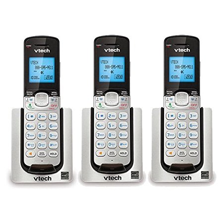 VTech DS6071 Expansion Handset For Cordless Telephone System 2-Line 1.9GHz DECT 6.0 (3-Pack)