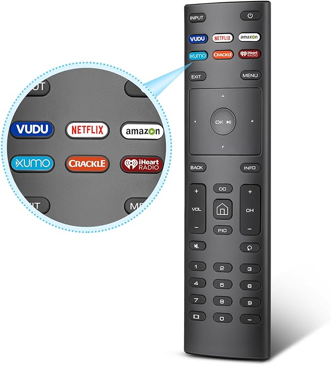 Replacement for Vizio-Smart-TV-Remote, New Universal Remote XRT136 for All Vizio Smart TVs, for Vizio TVs (D-Series/E-Series/M-Series/P-Series/V-Series)