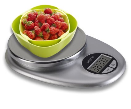 Mosiso - Pro Digital Kitchen Food Scale, 1g to 11 lbs Capacity (Black)