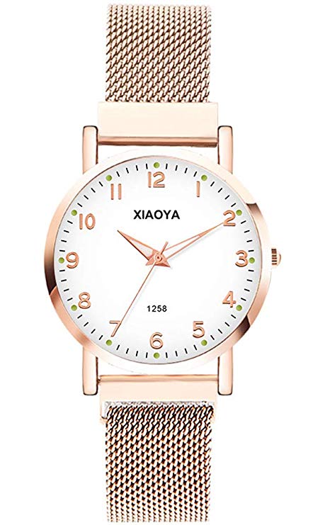 Dyshuai Women's Quartz Easy Reader Magnetic Watch Wrist Watch for Women
