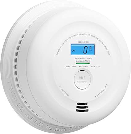 X-Sense 10-Year Battery Smoke and Carbon Monoxide Detector with LCD Display, Dual Sensors Smoke and CO Alarm Complies with EN 14604 & EN 50291 Standards, Auto-Check, SC08