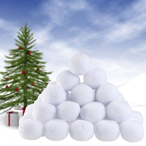 NICEXMAS Snowball Toy Play Pack of 50