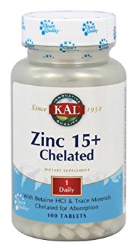 KAL - Zinc-15 Chelate, 15 mg, 100 tablets