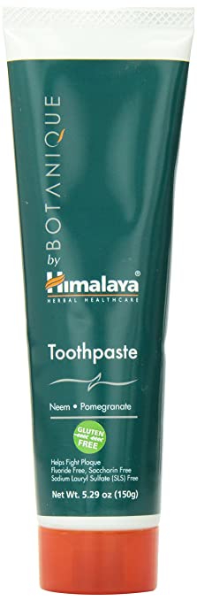 Himalaya Herbal Healthcare Neem & Pomegranate Toothpaste, Net Wt. 5.29 Ounce Tube (Pack of 6)