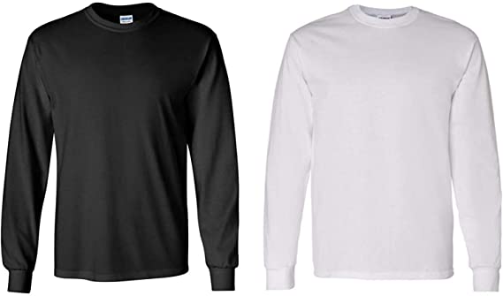 Gildan Men's Ultra Cotton Long Sleeve T-Shirt, Style G2400, 2-Pack