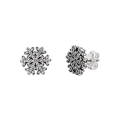 Pandora 290589CZ Ice Star Silver Earrings