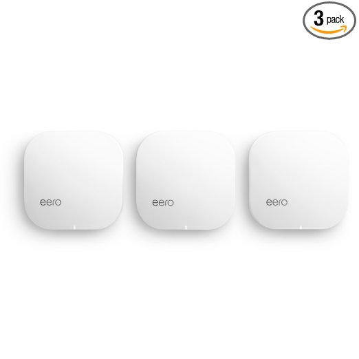 Eero Pro Wi-Fi System (3 Eeros) - Advanced Tri-Band True Mesh Network, Gigabit Speed, Wpa2 Encryption, Replaces Wireless Router and Range Extender, Works with Alexa (2nd Generation)