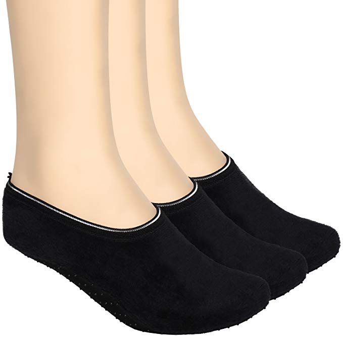 Women's Men Ballet Yoga Super Soft Warm Cozy Fuzzy Slippers Non-slip Lined Socks