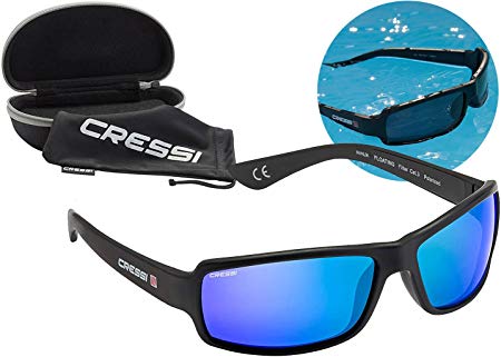 Cressi Ninja Floating, Adult Sport Buoyant Sunglasses, Polarized Lenses, Protective Case | Best for Boating, Sailing, Fishing, Water Sports, Beach Activities, Running, Cycling, Hiking, Trekking