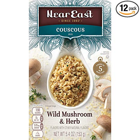 Near East Wild Mushrooms & Herb Couscous Mix,5.4 Ounce (Pack of 12 Boxes)