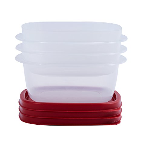 Rubbermaid Easy Find Lid Food Storage Container, BPA-Free Plastic, 6 Count