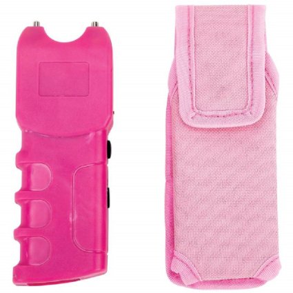 Pink Stun Gun Personal Powerful Security Protection for Women/300,000 V/flashlight Requires 9v Alkaline Battery Not Included