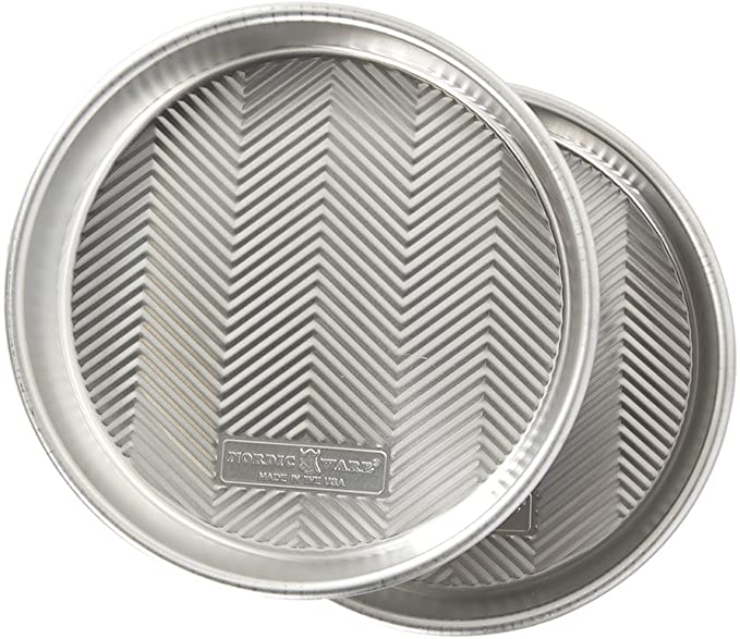 Nordic Ware Prism 9-Inch Round Cake Pan, 2-Pack