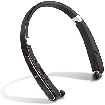 Neckband Headphone,YaFex Retractable Earbuds Bluetooth V4.1 Wireless Foldable Headset, Wireless headphone for Iphone Sumsung IOS and Android Cellphone