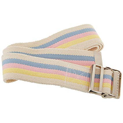 Sammons Preston Gait Belt with Metal Buckle, 2" Wide, 56"L, Heavy Duty Gait Transfer Belt, Patient Transfer, Essential Walking & Transport Assistant for Elderly, Disabled, and Medical Patients, Pastel