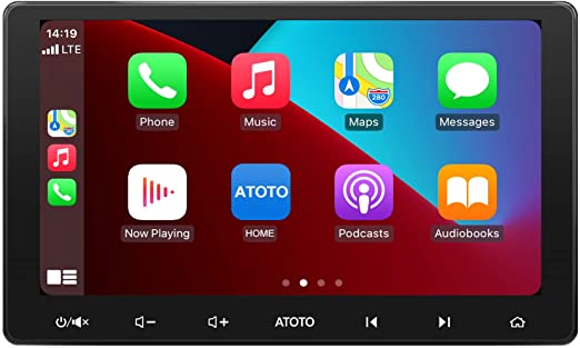 ATOTO F7 XE 10.1 Inch Double Din in-Dash Navigation with Bluetooth, Wireless CarPlay & Android Auto, QLED Display, Mirror Link, HD Rearview Input, Quick Charge, USB/SD(Up to 2TB Storage) F7G211XE