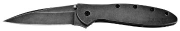 Kershaw 1660BLKW Leek Folding Knife with BlackWash SpeedSafe