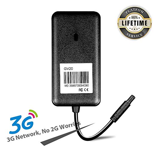 GPS Tracker For Vehicles No Monthly fee, JimiIoT GV20 3G Car GPS Tracker Real-time Vehicle Tracking Device - Free Charging, Teen Unsafe Driving Alert, Power/Oil Cut-Off, Fleet Management, Multi-Alerts
