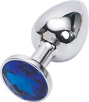Great Gift Idea: Valentine 'S / Birthday Gift ~ Stainless Steel Attractive Butt Plug Anal Jewelry Small Unisex (Dark Blue)