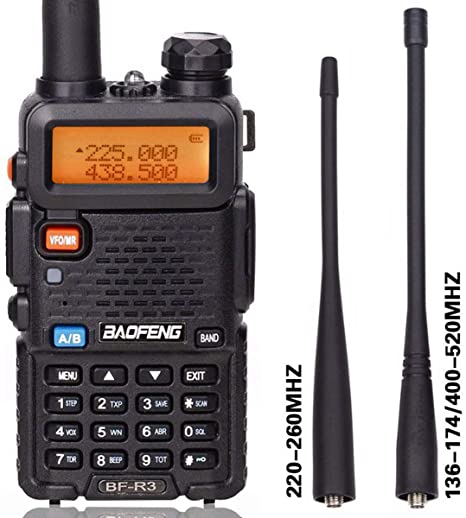 BaoFeng BF-R3 Tri-Band 136-174/220-260/400-520 MHz Amateur Portable Hamster CB Radio Comunicador Transmitter Two Way Radio