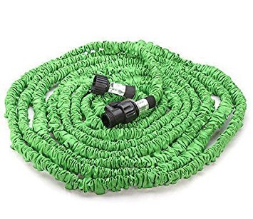 KLAREN Expandable and Flexible Garden Hose 25 ft Expanding or Collapsible Hose for Easy Home Storage (Green, 25 Foot)