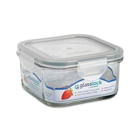 Glasslock Food Storage Container - 2.1 Cup Square