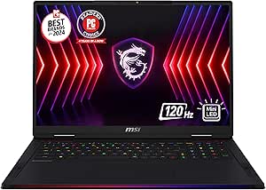 MSI Raider 18 HX 18” 120Hz UHD  Gaming Laptop: Intel Core i9-14900HX, NVIDIA Geforce RTX 4080, 128GB DDR5, 2TB NVMe SSD, Cooler Boost 5, Win 11 Pro: Black A14VHG-258US