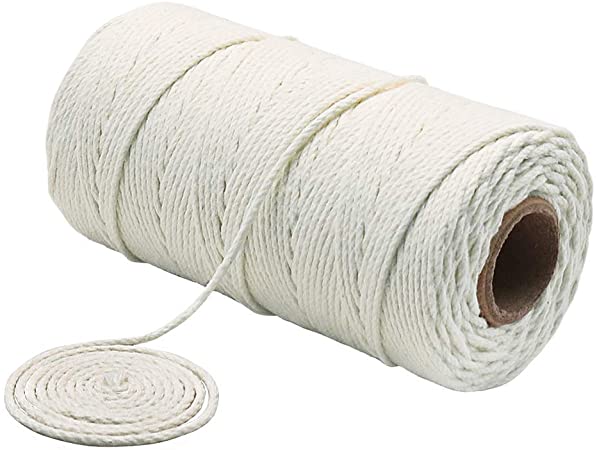 Tenn Well Cotton String, 328 Feet 1.5mm Food Safe Bakers Twine Kitchen Cooking String for Tying Meat, Roasting, Making Sausage