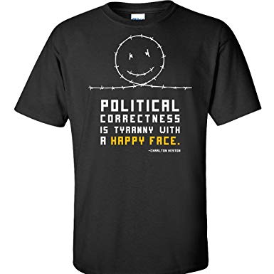Gadsden and Culpeper Political Correctness Tyranny Shirt - Black