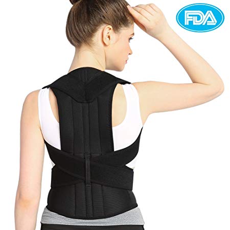 DOACT Posture Corrector for Men and Women, Back Posture Brace Clavicle Support for Chest Slouching and Hunching, Adjustable Full Back Shoulder Posture Trainer Spinal Straightener