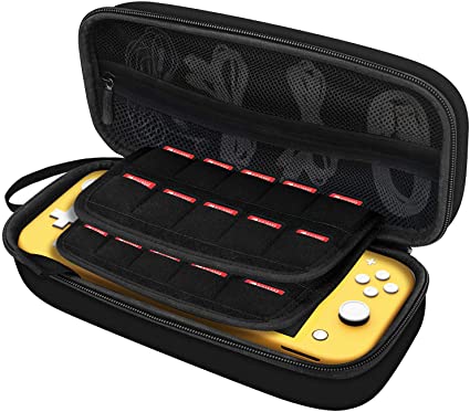 JETech Carrying Case for Nintendo Switch Lite 2019, 20 Game Cartridge Holders, Black