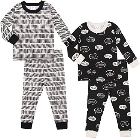 GERBER Baby Boys' Organic 2 Pack 2-Piece Cotton Pjs